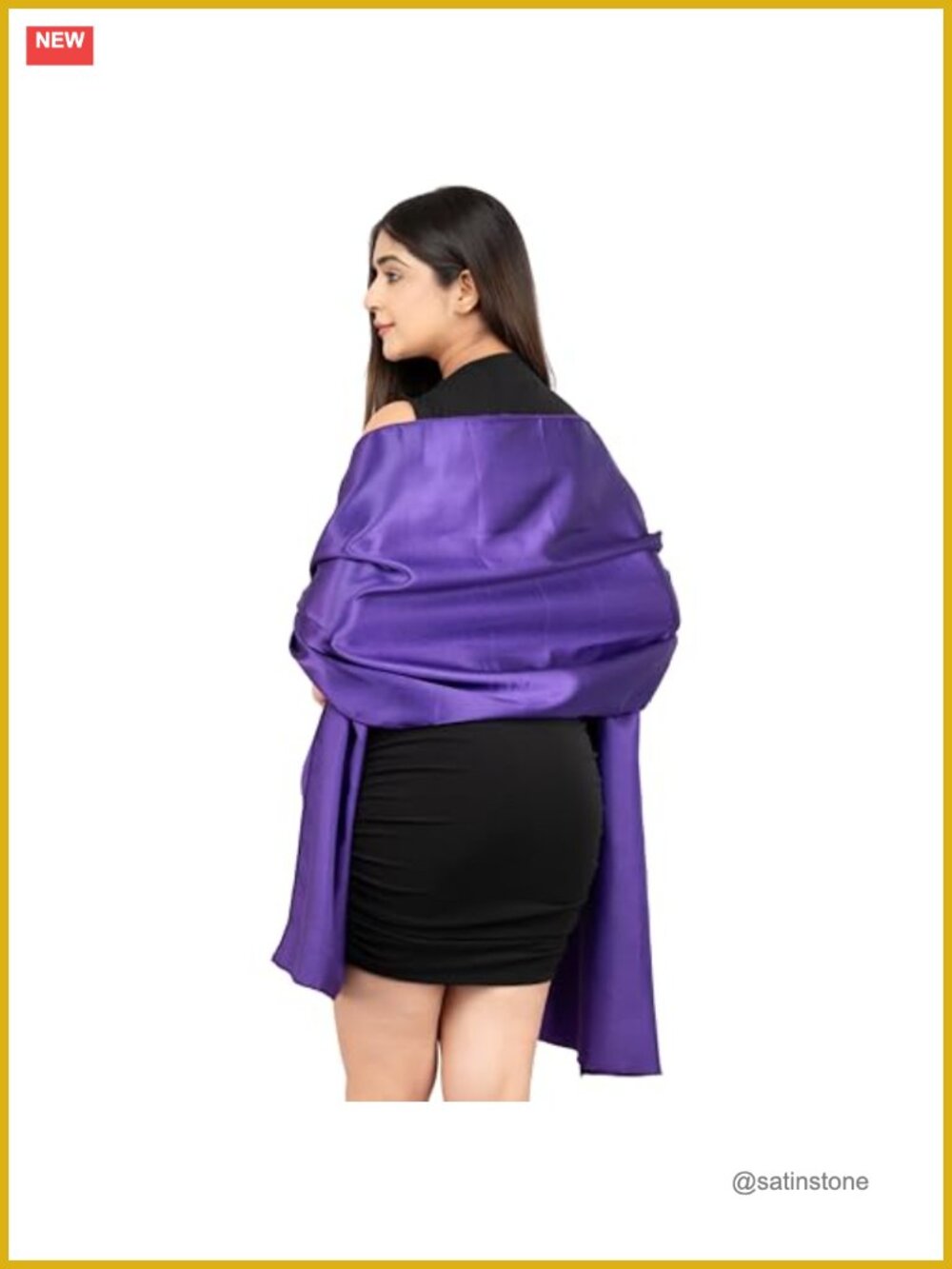 Silky Satin Wrap Shawl for Weddings & Evening Events
